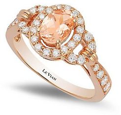 14k Strawberry Gold&reg; & Peach Morganite&reg; Ring