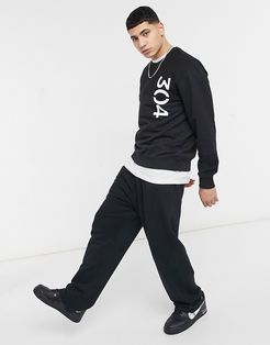 branded sweatshirt in black