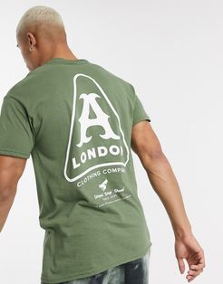 A London back print t-shirt-Green