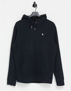 icon logo hoodie in black