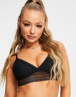 lace bralet in black