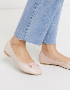 bow ballet flats in pink