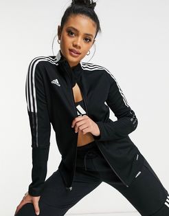 adidas Football Tiro track jacket in black