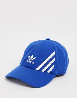 three stripe cap in blue-Blues