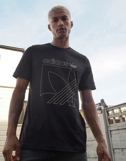 SPRT trefoil print t-shirt in black