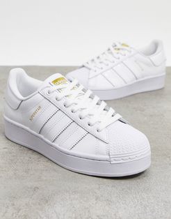 Superstar Bold platform sneakers in triple white