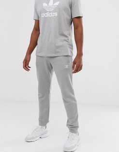 Sweatpants with logo Embroidery in gray-Grey