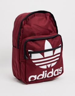 trefoil backpack in burgundy-Red