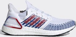 adidas Running ultraboost 20 trainers in white with stitch detail