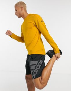 adidas Training cold rdy sweatshirt in yellow