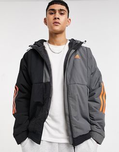 adidas Training jacket in gray-Green