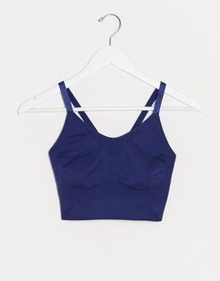 adidas training seamless bra in indigo-Navy