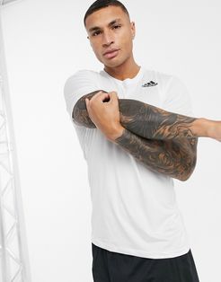 adidas Training Techfit T-shirt in white