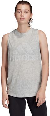 adidas Training winners logo tank in gray-Orange