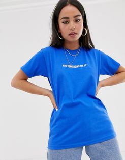 you're winding me up t-shirt-Blues