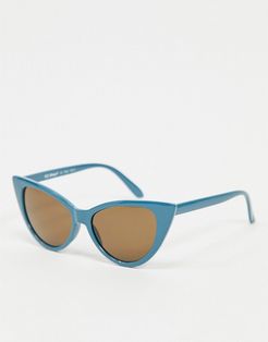 cat eye sunglasses in blue