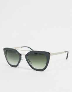 cat eye sunglasses in gray-Grey