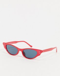 Hot Lips cat eye sunglasses in red
