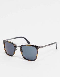 square sunglasses in tort-Brown
