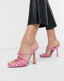 Arianna strappy heel sandal in pop pink