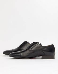Legawia toe cap lace up shoes in black leather