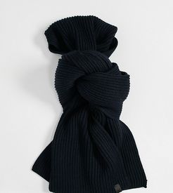 merino rib scarf in ink navy