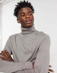 Parlour roll neck top in gray-Grey