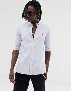 short sleeve poplin shirt in light blue