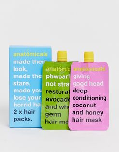 ASOS Exclusive Hair Pack x 2 Masks - GOOD HEAD + PHWOAR-Clear