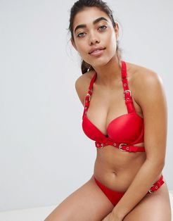 Eleko Triple Boost Bikini Top-Red