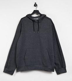 Plus hoodie co-ord in dark gray-Grey