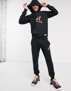 Arcminute mix and match chest logo hoodie in black