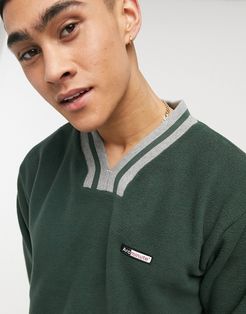 Arcminute varsity sweatshirt with printed rib in green