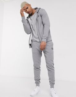 Armani EA7 Core ID rubberised logo hoodie in grey-Gray