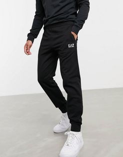 Armani EA7 Core ID slim fit small logo sweatpants in black