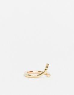 abstract ring in gold