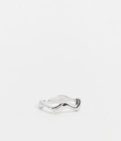 abstract ring in silver