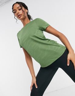 4505 breathable animal jacquard T-shirt-Green