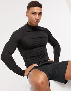 4505 icon training base layer long sleeve t-shirt with quick dry in black