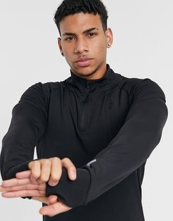 4505 icon workout muscle sweatshirt with 1/4 zip-Black