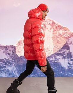 4505 ski padded jacket in hi-shine-Red