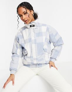 4505 ski printed check oversized ski jacket-Multi