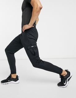 4505 skinny fit training sweatpants with cargo pockets-Black