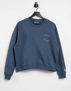 4505 sweatshirt with wellness graphic in organic cotton-Grey