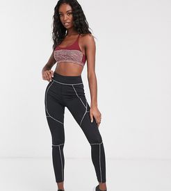 4505 Tall high waist legging with reflective stitching-Black