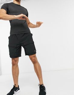 4505 training shorts with cargo pocket-Black