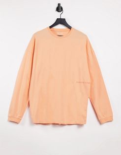 4505 unisex oversized long sleeve t-shirt in washed orange