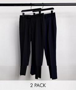 2-pack skinny pants in black and navy SAVE-Multi