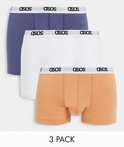 3 pack trunks in pastel tones-Multi