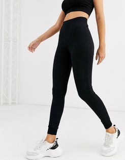 basic stretch super skinny sweatpants in organic cotton-Black